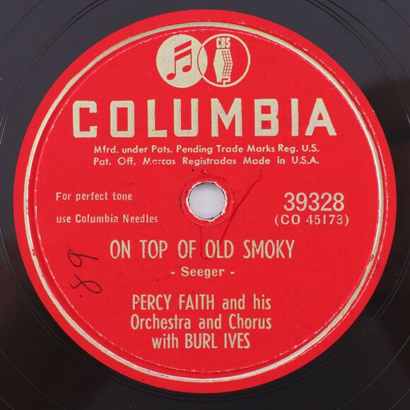 Other - Percy Faith - On Top Of Old Smoky / Syncopated Clock 1951 10" 78rpm Record 39328